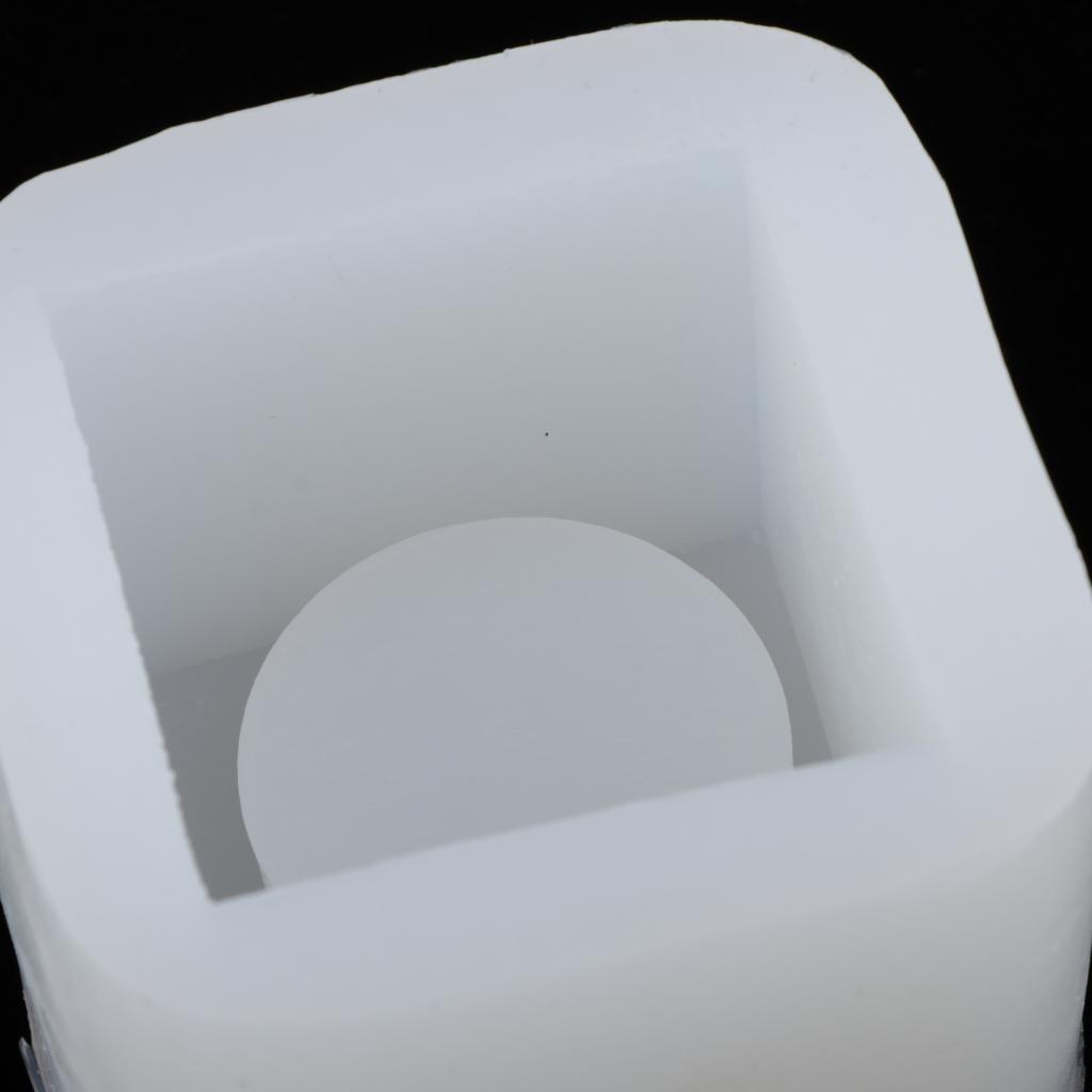 Geometric Round Square Silicone Flower Pot Mold Concrete Cement Resin Cast Mould
