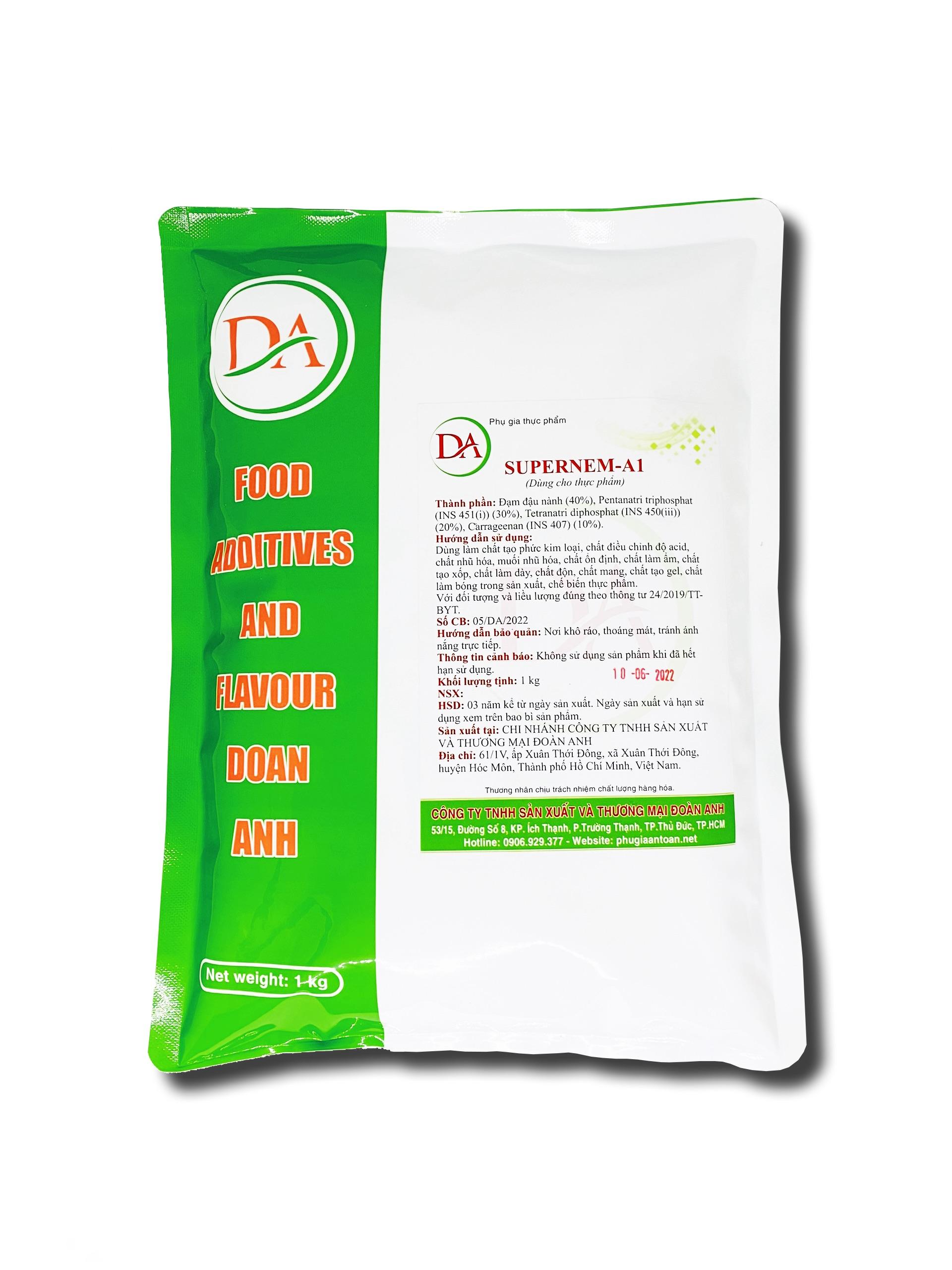 Phụ Gia Giòn Dai Tạo Liên Kết Nem Chua/ Supper Nem A1 gói 1kg