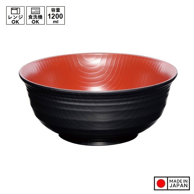 Tô nhựa tròn vân gỗ Yamanaka Ø183mm - Hàng nội địa Nhật Bản