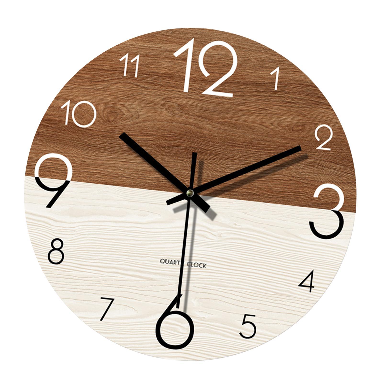 Wall Clock 12inch Fashion Non Ticking Clock for Bedroom Living Room Home