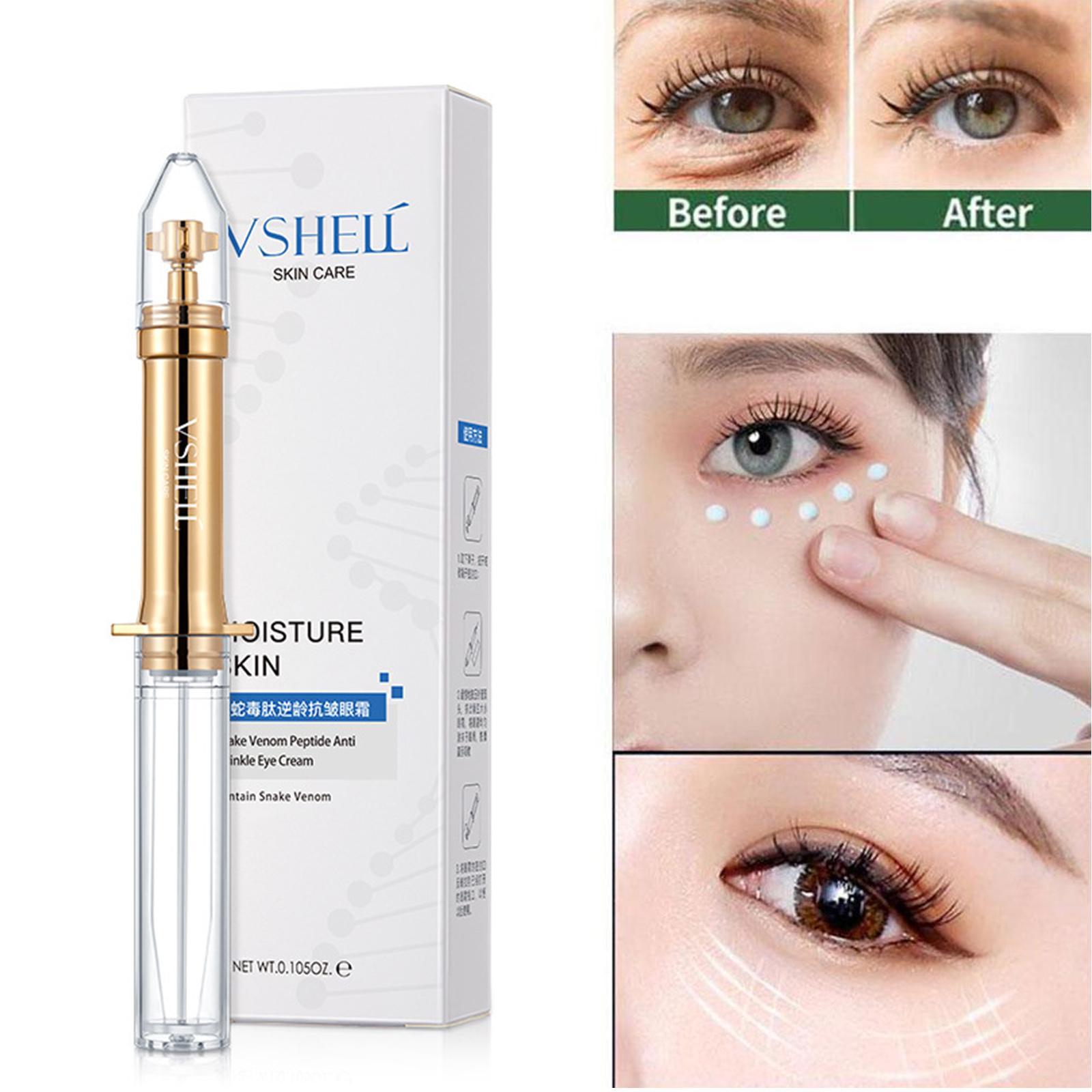 Polypeptide Eye Cream Snake Poison Làm trắng Vòng tròn chống tối Blur Eye Eye Cream Tinh chất chống nhăn Làm sáng da Giữ ẩm cho mắt