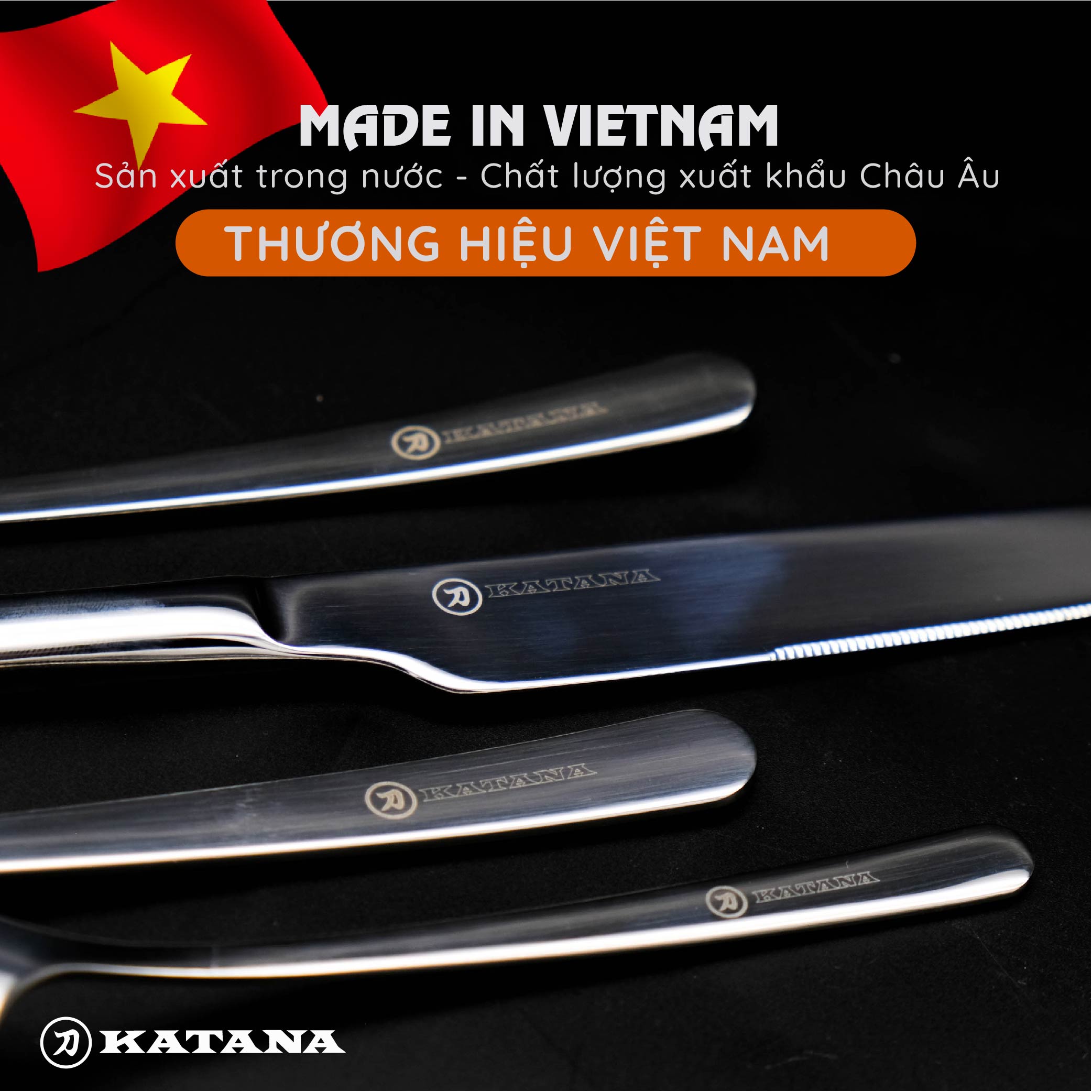 Bộ 12 chiếc dao dĩa KATANA Steak Hộp gỗ cao cấp - KATASTK01