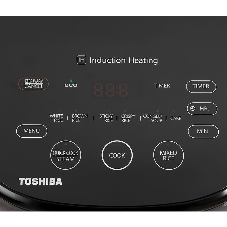 Nồi Cơm Điện Cao Tần Toshiba 1.8 lít RC-18IX1PV, 1300w Lòng Nồi Dầy Dặn, Hàng Chính Hãng