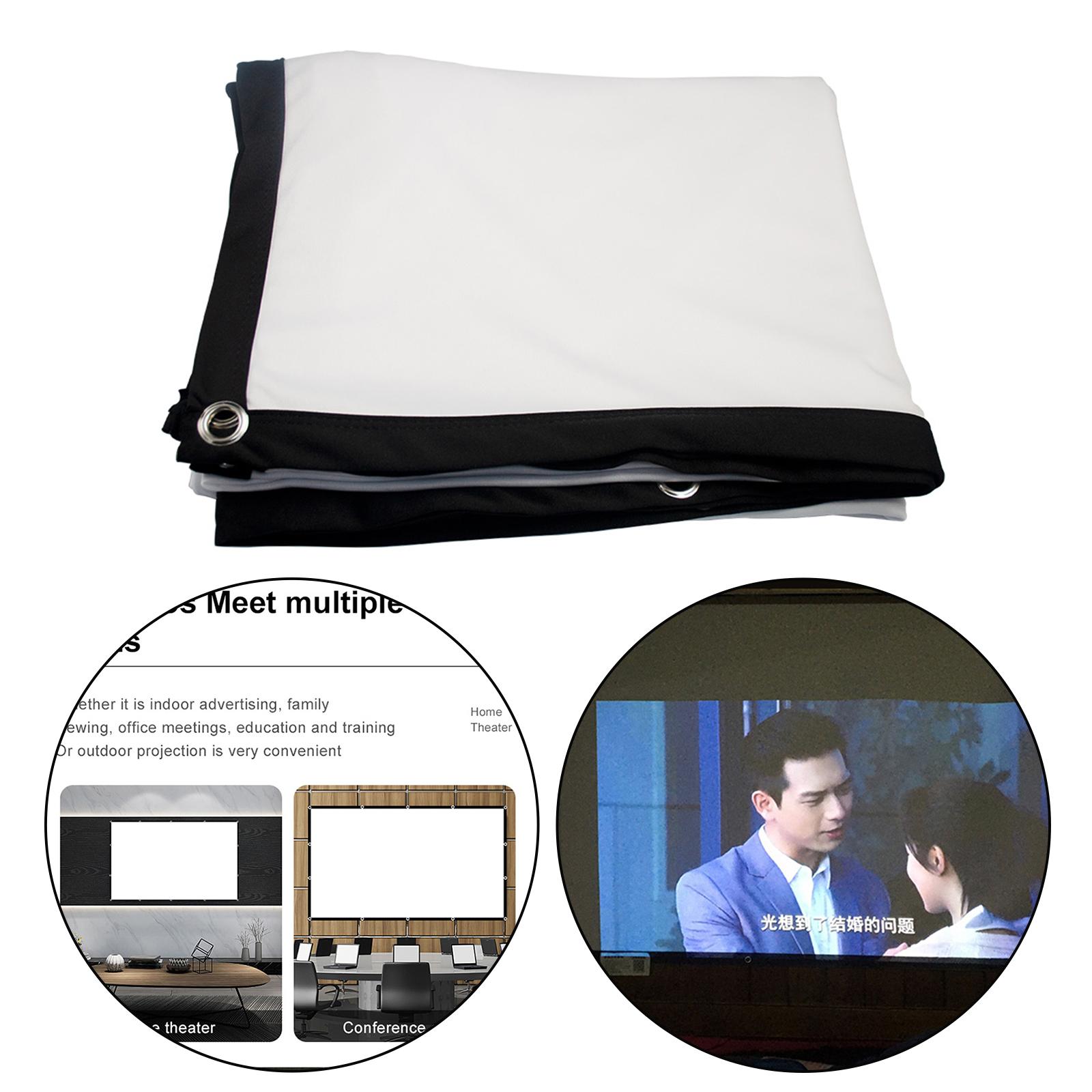 Projector Screen Movie Display Screen 16:9 HD Foldable for Party