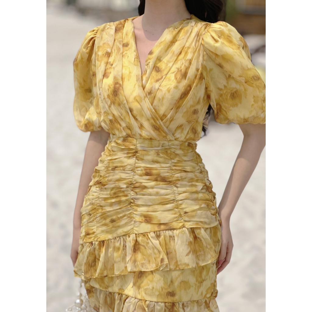 Đầm Đi Biển LNB-3 Chất Liệu Vải Voan Nhẹ Mát - Váy Đi Biển Trẻ Trung Đủ Size SML