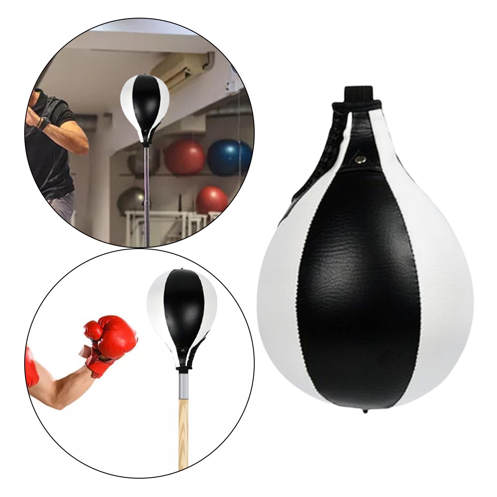 Speed Punching Ball Boxing Speed Bag Hanging Boxing Ball, PU Leather Muay Punching Ball Striking Bag for Adult Kids Gym MMA Boxing Sports Punch Bag