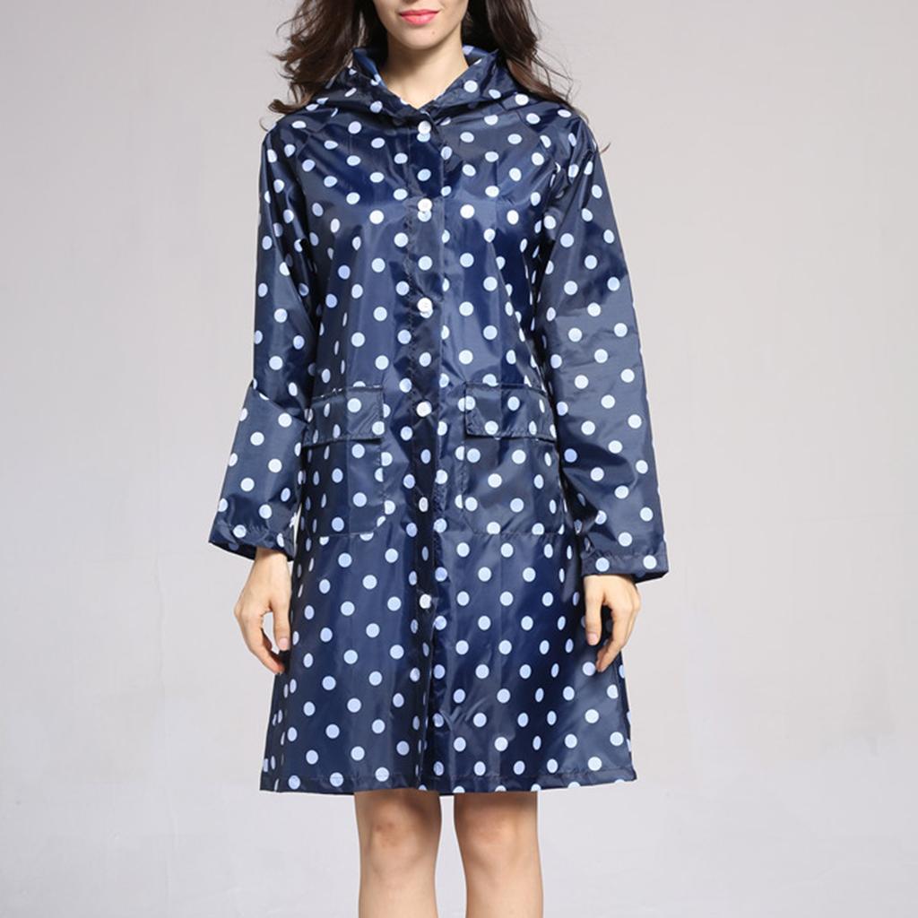 Prettyia Womens Lightweight Packable Outdoor Hooded Waterproof Rain Jacket