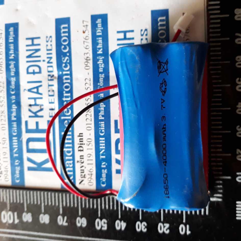 Pin 18650, 2 viên, 3,7V, 3600mAh có sắn mạch nạp kde2443