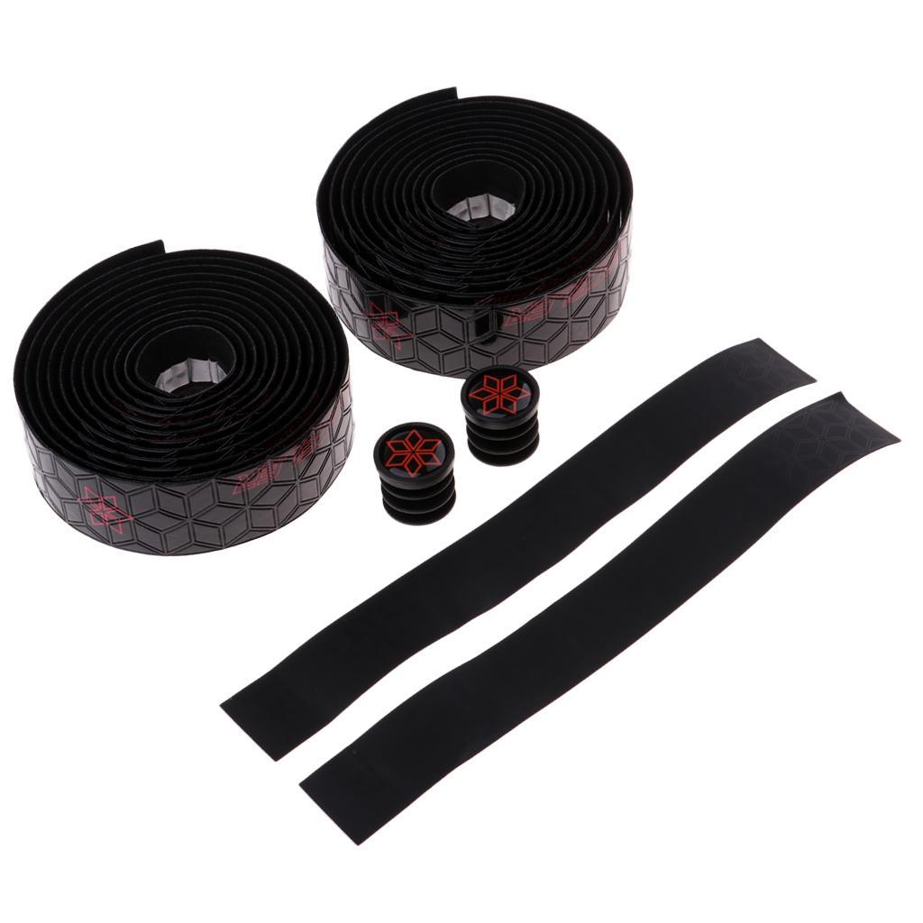 1 Pair Print Pattern Road Bike Handlebar  with 2  -