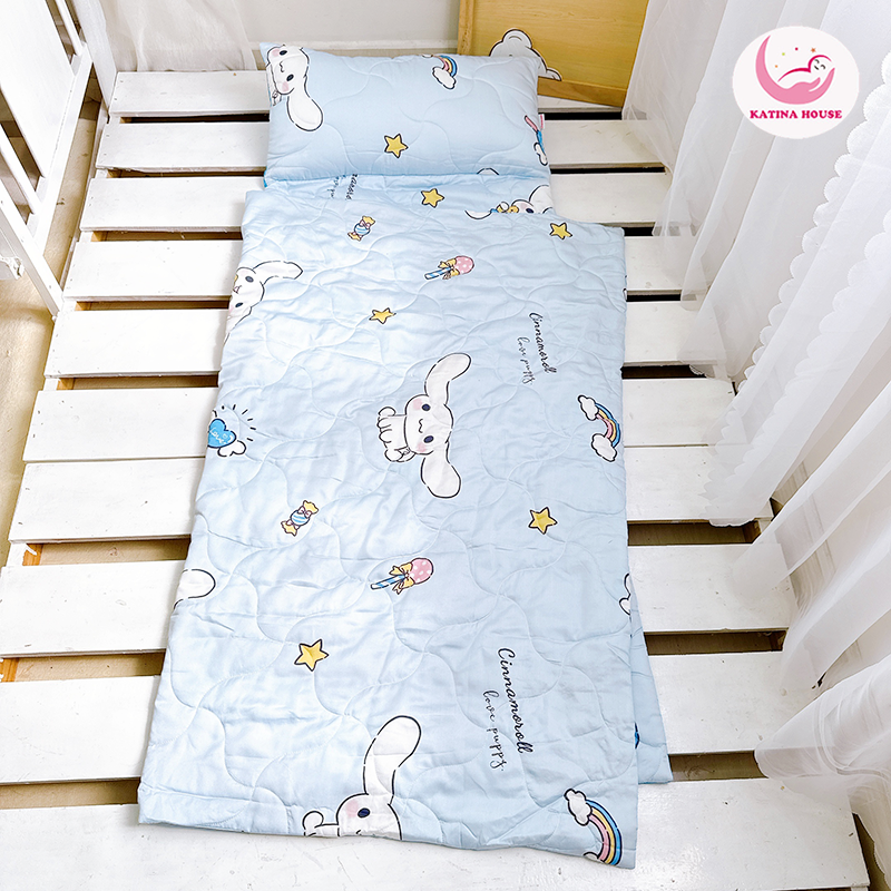 Túi ngủ Katina House cho bé đi học mầm non tiểu học, vải tencel mềm mại, thoáng mát, lành tính