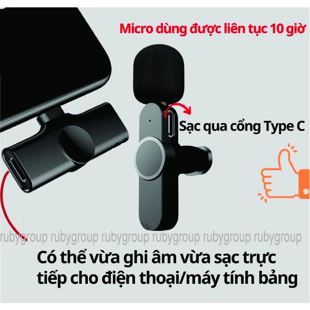 Micro cài áo không dây dùng để livestream, quay vlog, Tiktok, thu âm, quay video từ xa