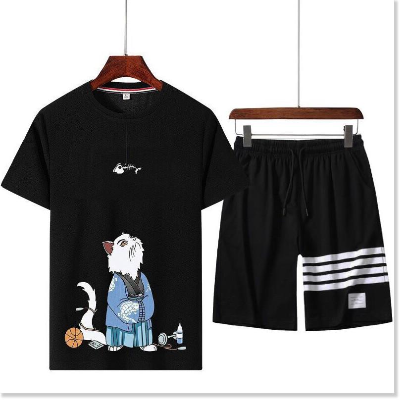 SET BỘ THUN HÈ NAM,THIẾT KẾ HỌA TIẾT SIÊU NGẦU,CHẤT LIỆU VÃI THOÁNG MÁT TRANG NEMO 36 FASHION