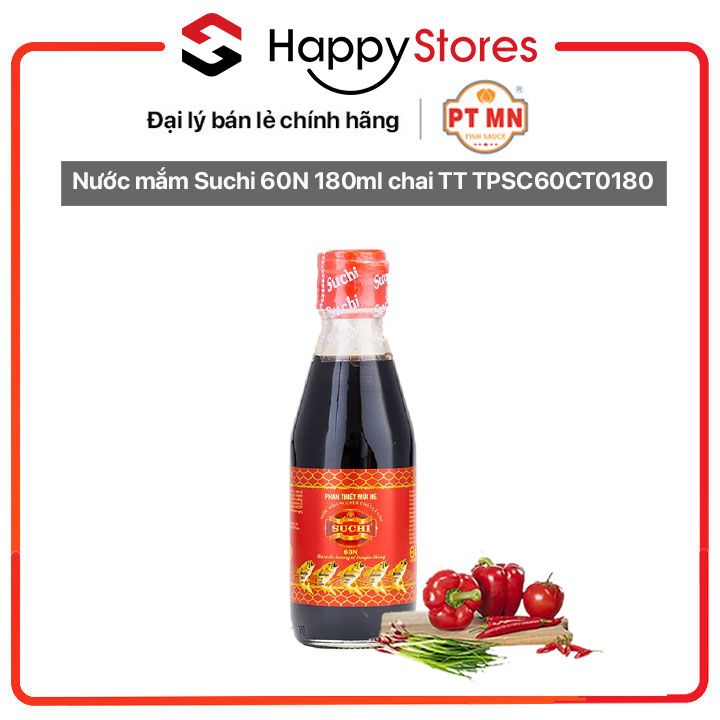 Nước mắm Suchi 60N 180ml chai TT TPSC60CT0180 - Hàng chính hãng