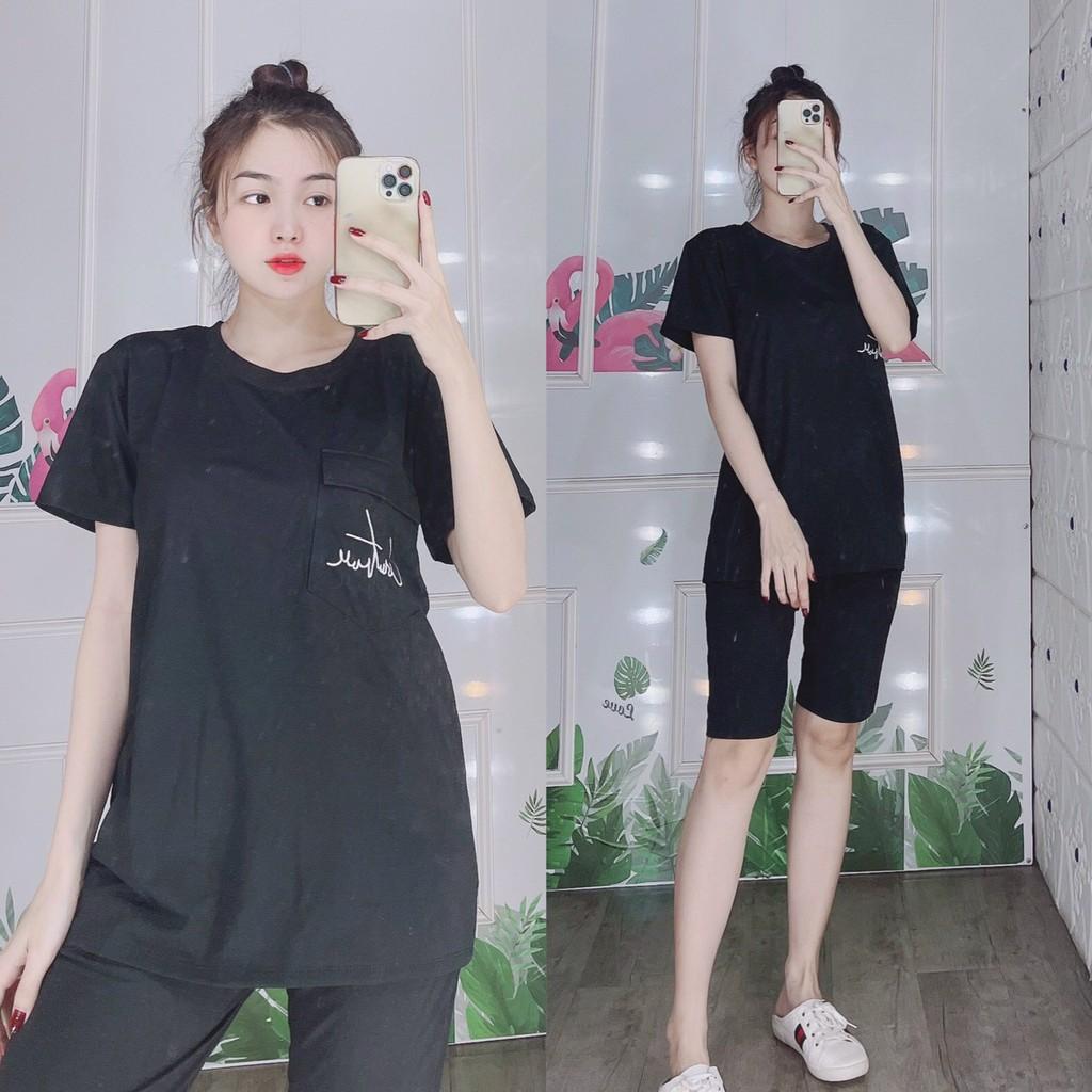 (Có bigsize 85kg)Đồ Bộ Thêu Form Rộng Lửng Cotton Mặc NhàĐồ Bộ Nữ Mặc Nhà Đẹp