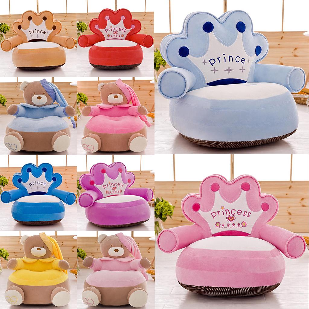 Adorable Children Seat Sofa Cover Baby Snuggle Sofa Plush Toy Bean Bag