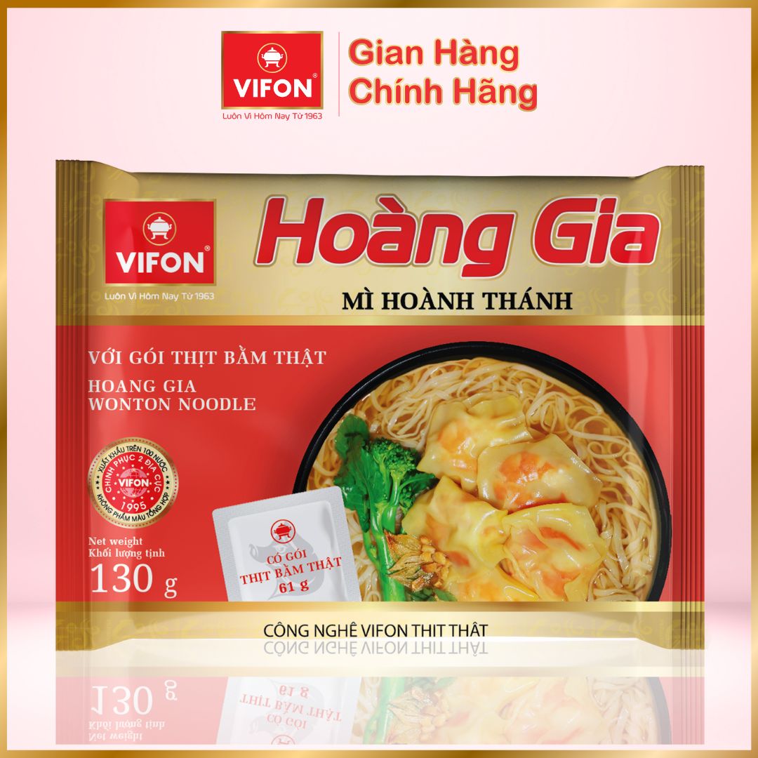 Thùng 18 Hoàng Gia Mì Hoành Thánh VIFON 130gr