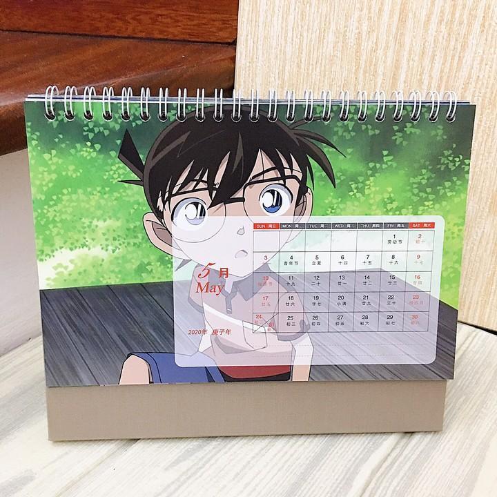 (Lịch 2023) Lịch Conan Thám Tử Lừng Danh in ảnh đẹp anime chibi lịch để bàn