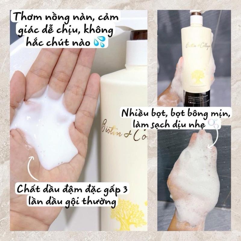 Bộ Dầu Gội Xả Biotin Collagen Trắng Pasiori Luxury White 2023 Siêu mượt Giảm Rụng, Mọc Tóc 1000ml