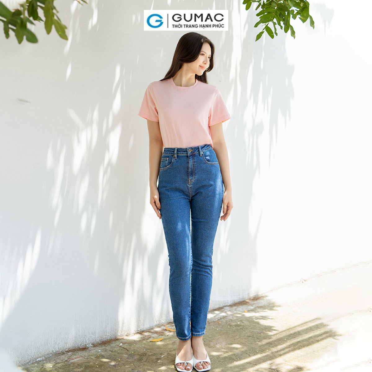 Quần Jeans nữ slim tôn dáng thời trang GUMAC QJD06051