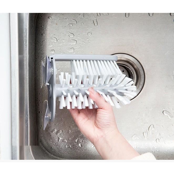 Bàn chải hai đầu chà đánh rửa chén bán ly chén trong ngoài