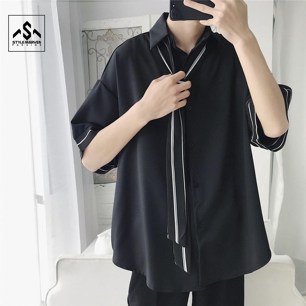 Áo Sơ Mi Nam Ngắn Tay Phong Cách Hàn Quốc Stylemarven - AO SOMI 9000015C