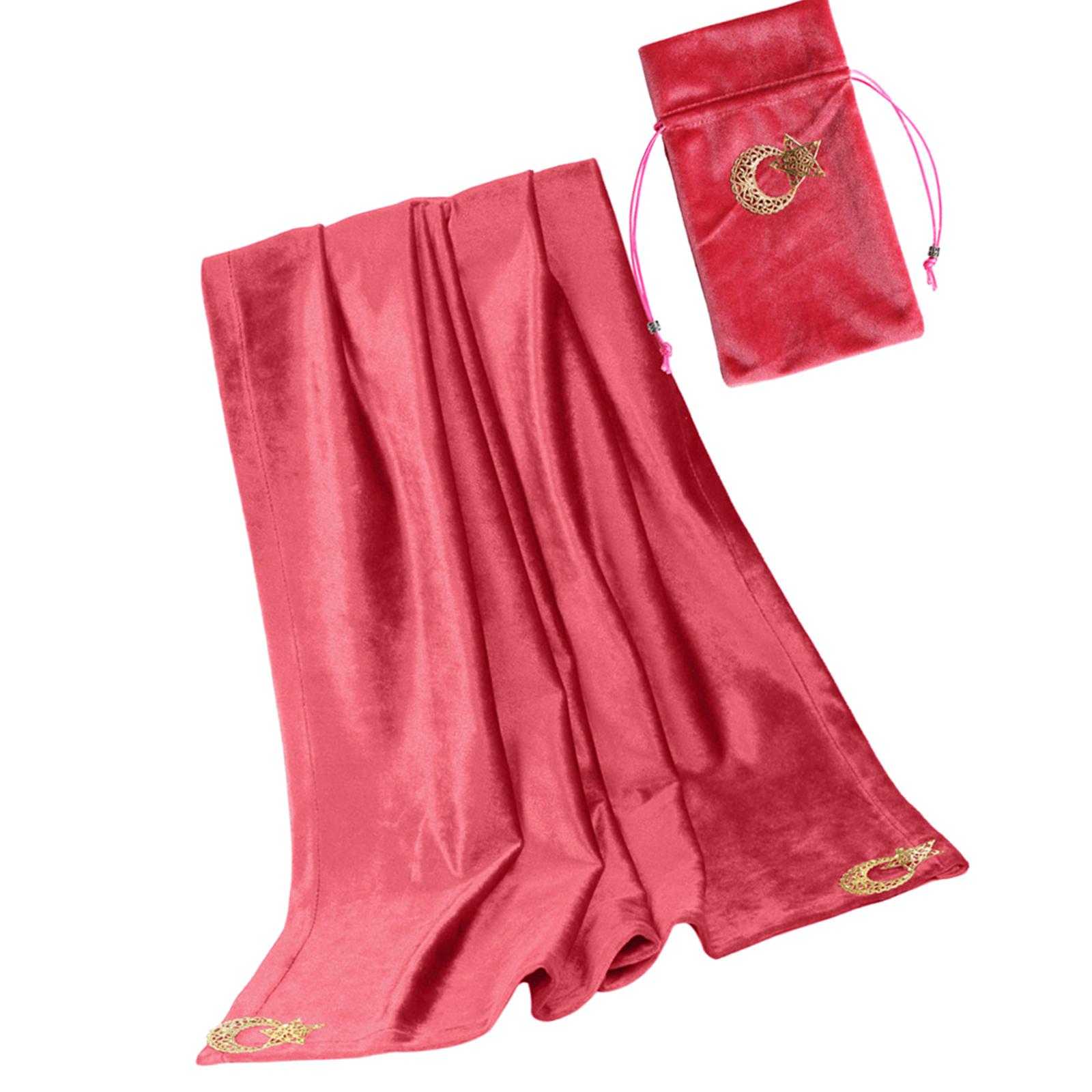 Altar Tarot Card Cloth Tablecloth Soft Velvet Astrology Tarot Divination Cards Table Cloth Tapestry with Pouch