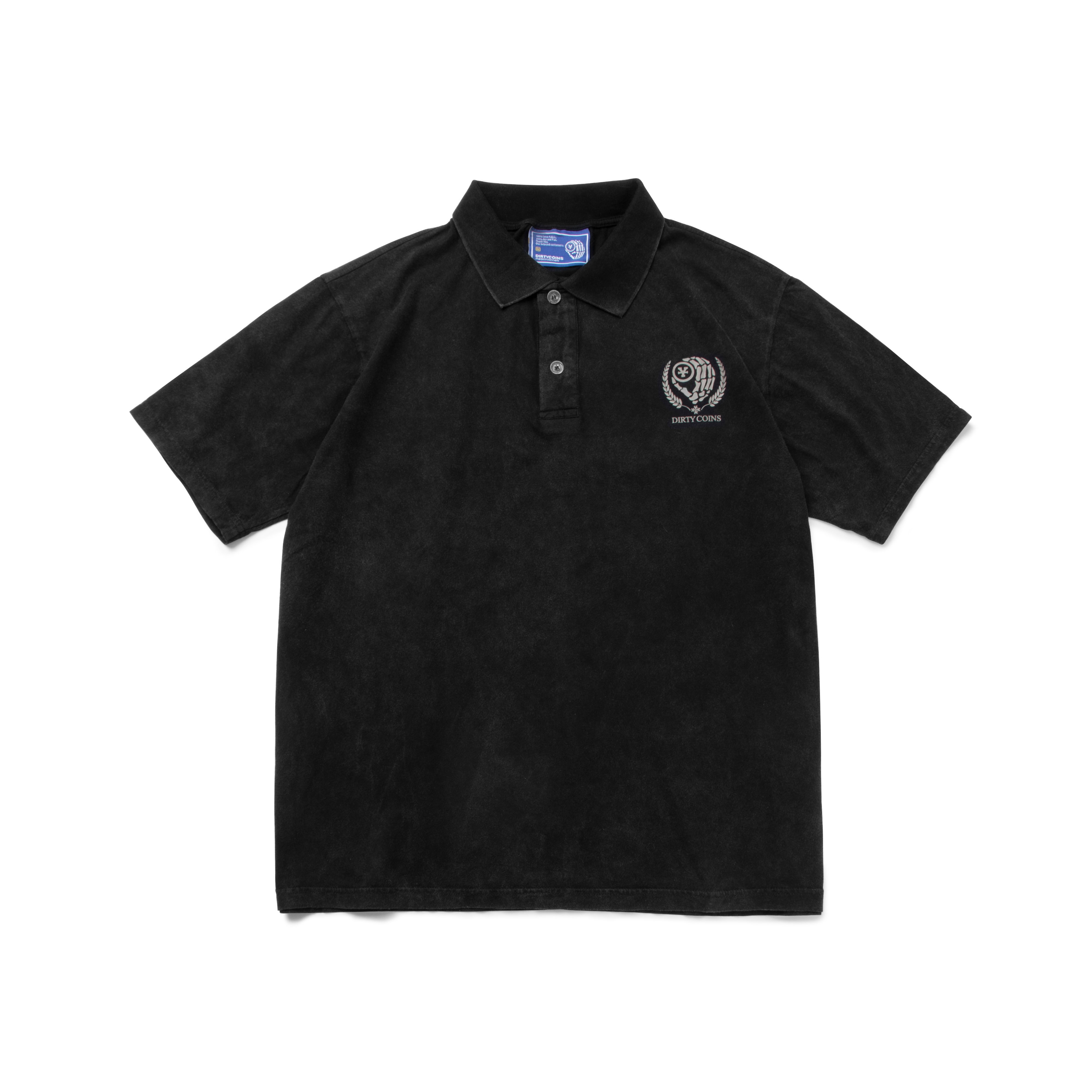 DirtyCoins Áo Thun Academy Logo Wash Polo - Black