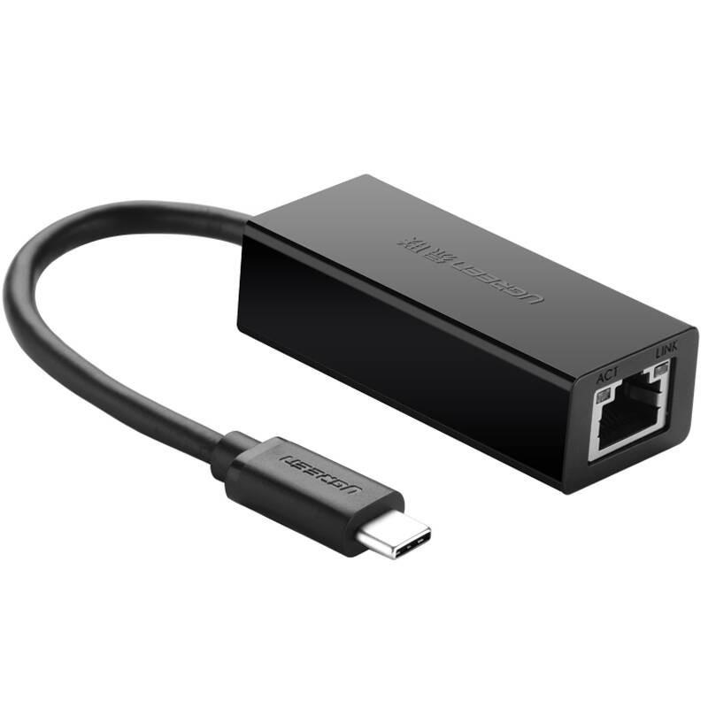 Bộ chuyển đổi USB Type C san LAN 10/100 Mbps Ethernet - dài 40CM - UGREEN 30287 (màu đen) hàng chính hãng