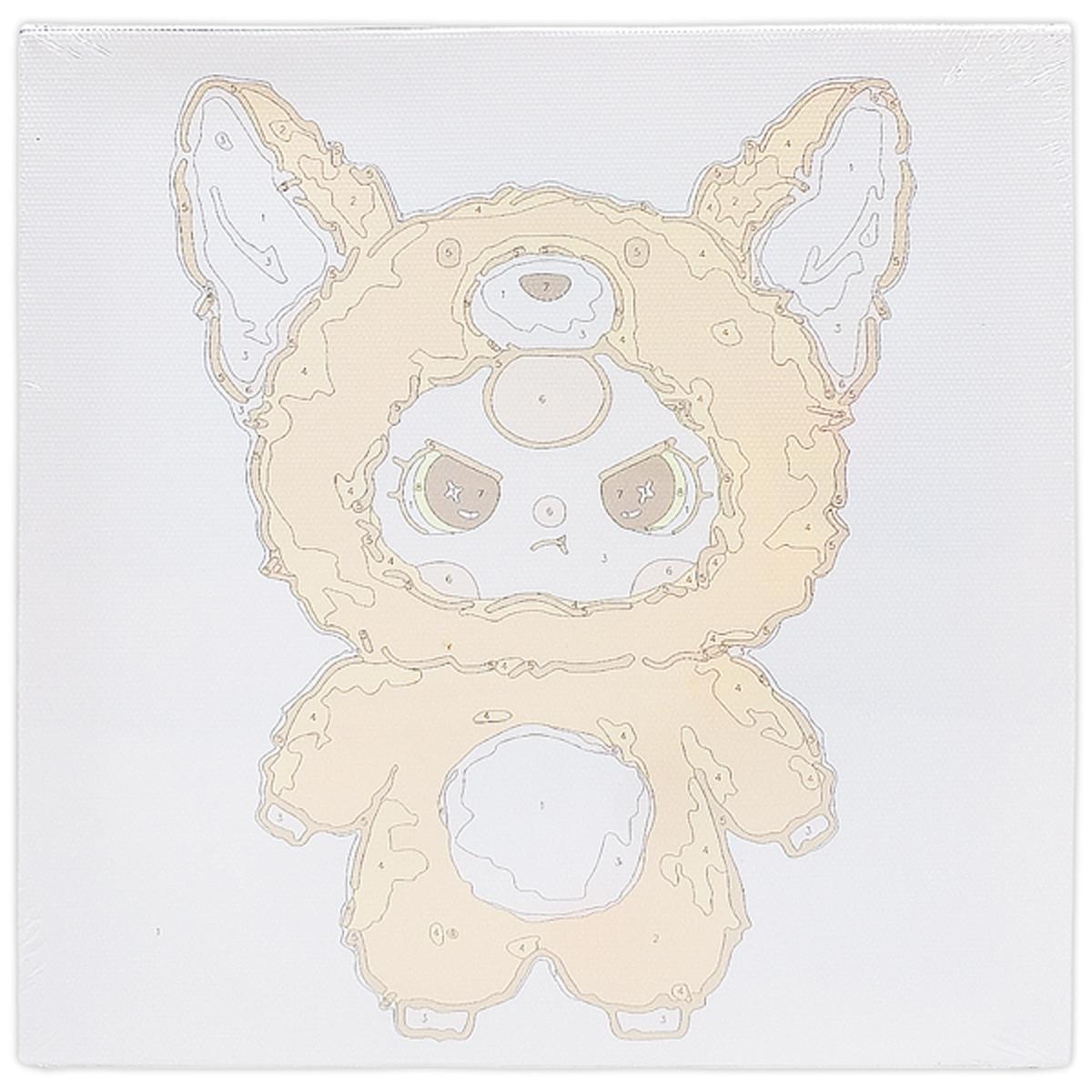 Tranh Tô Màu Số Hóa Baby Three Litte Fox - 20 x 20 cm - Dali K421