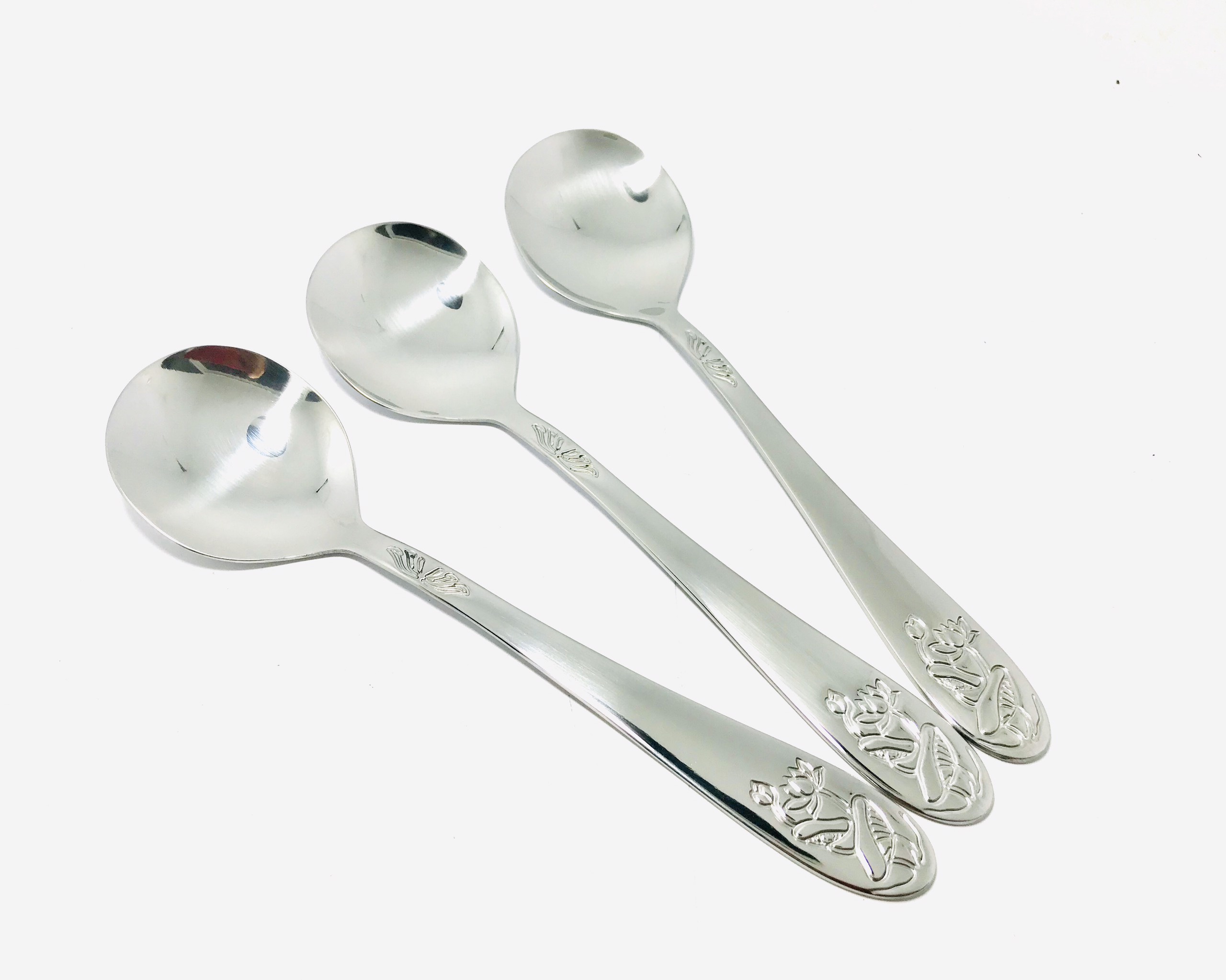 Bộ muỗng súp hoạ tiết hoa sen
