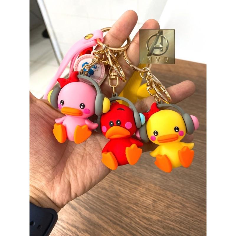Móc khoá Vịt đeo tai nghe cao cấp cực cute
