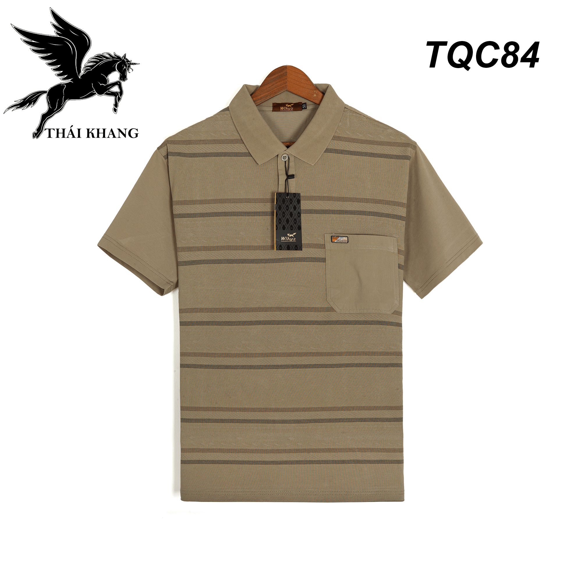 Áo polo nam quảng châu cao cấp LOẠI 1 của Wlhyz loại áo thun nam cổ tàu trung niên form rộng AQC8