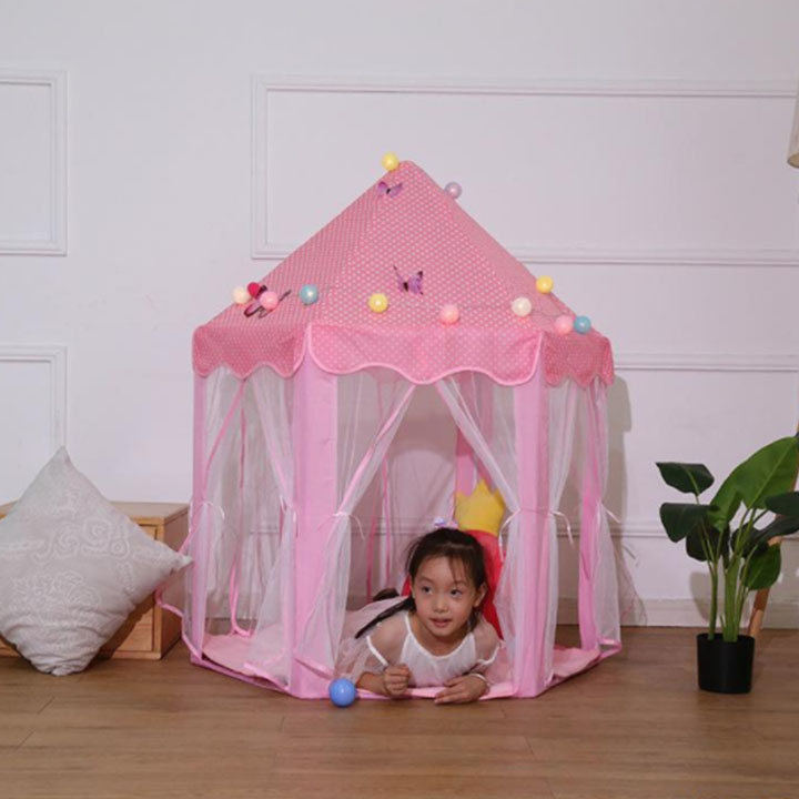 Lều Công Chúa Cho Bé Hình Lục Giác Phong Cách Hàn Quốc