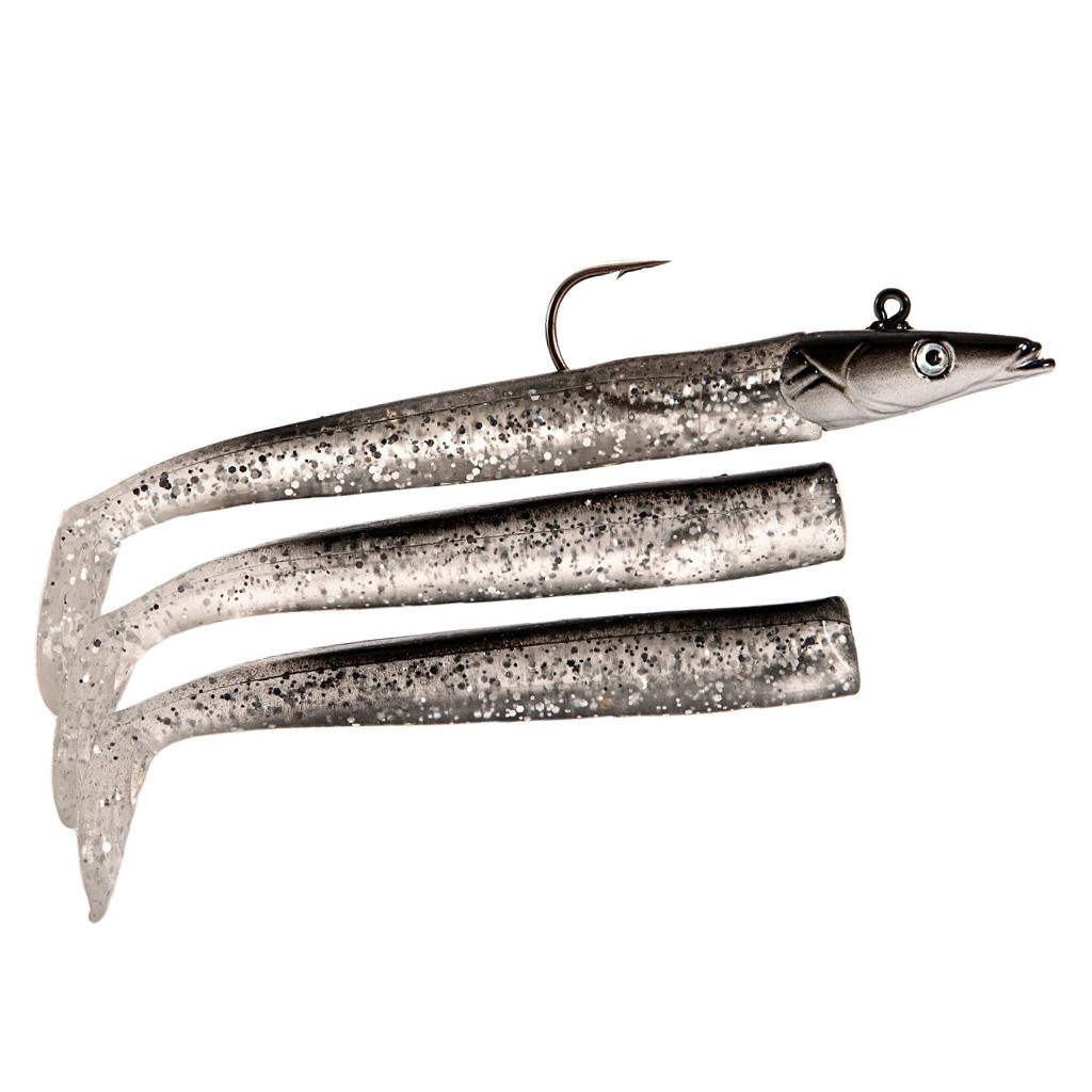 Bait Fishing Lures 22g Jigging Lead Head Jig Fish T Tail Sea Bass Gray