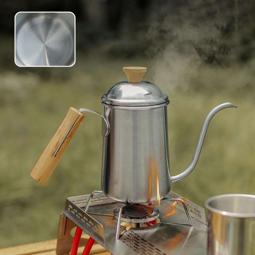 Ấm Đun Nước Cà Phê Ngoài Trời Thép Không Gỉ 650Ml