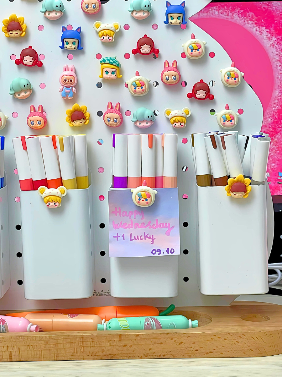 Nam châm siêu mạnh hít tủ lạnh Dola Home Baby khóc, hộp mù blind box, đính thời khóa biểu, sticker, giấy note, decor phòng ngủ