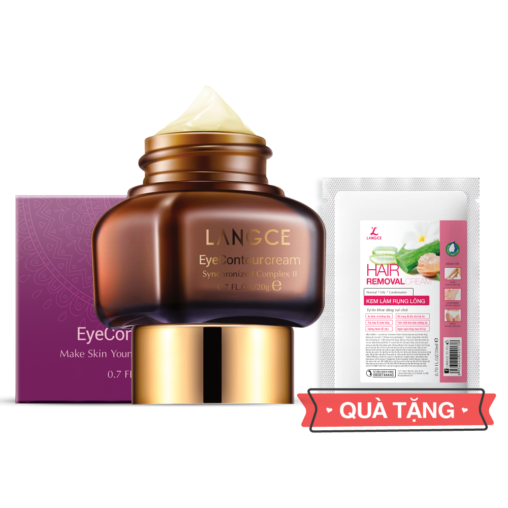 Kem Dưỡng Da Vùng Mắt Ngừa Mụn Thịt - Chống Thâm - Nhăn 20ml TẶNG Kem Làm Rụng Lông Trắng Da 20ml LANGCE