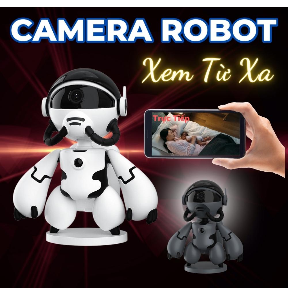 Camera Wifi Không Dây Mô Hình Robot Quay Phim Full HD 1080P Và Đàm Thoại 2 Chiều