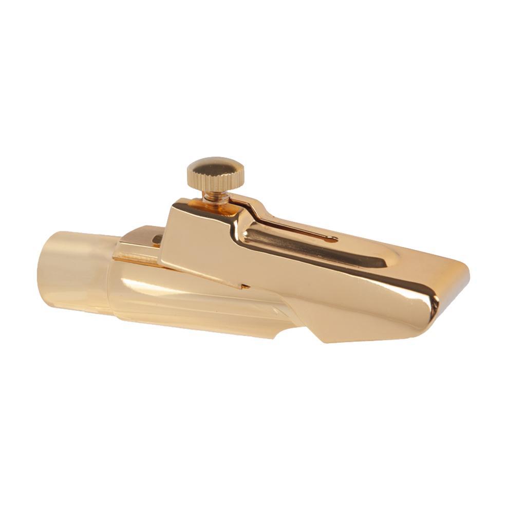 Gold-plated Alto Sax Saxophone Metal Mouthpiece Cap Ligature Set