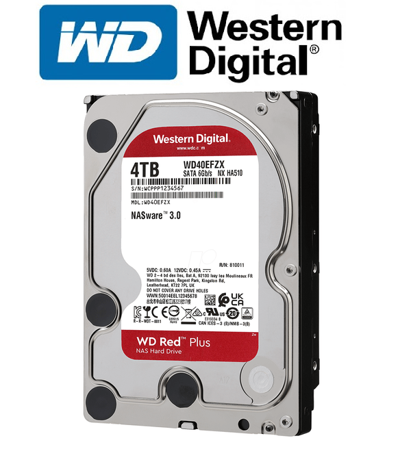 Ổ Cứng HDD WD Red Plus 4TB 3.5 inch SATA iii - Hàng Nhập Khẩu