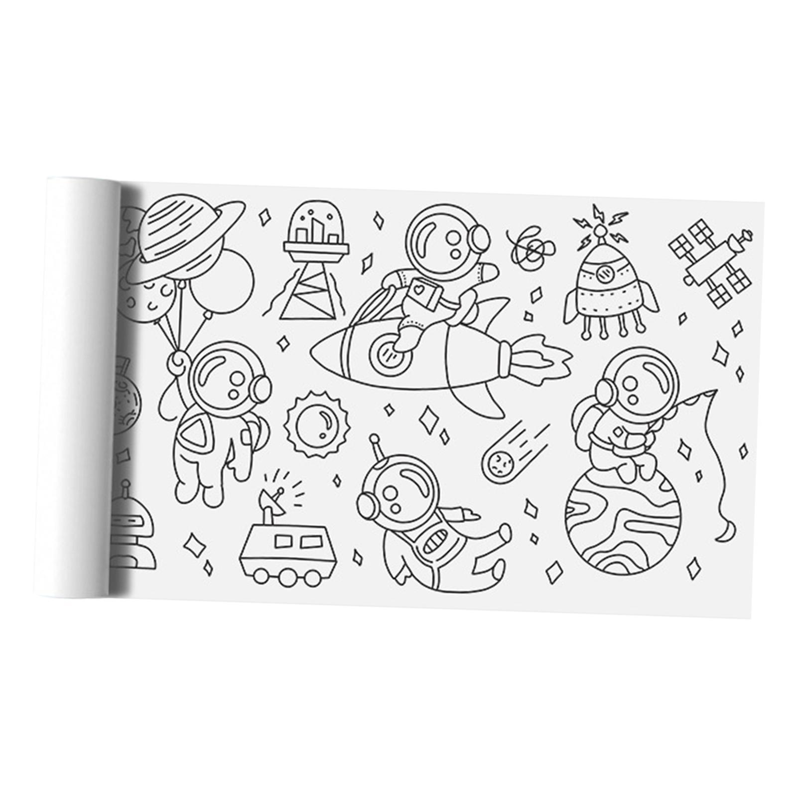 3Pcs Large Coloring Paper Roll with Tear Off Line