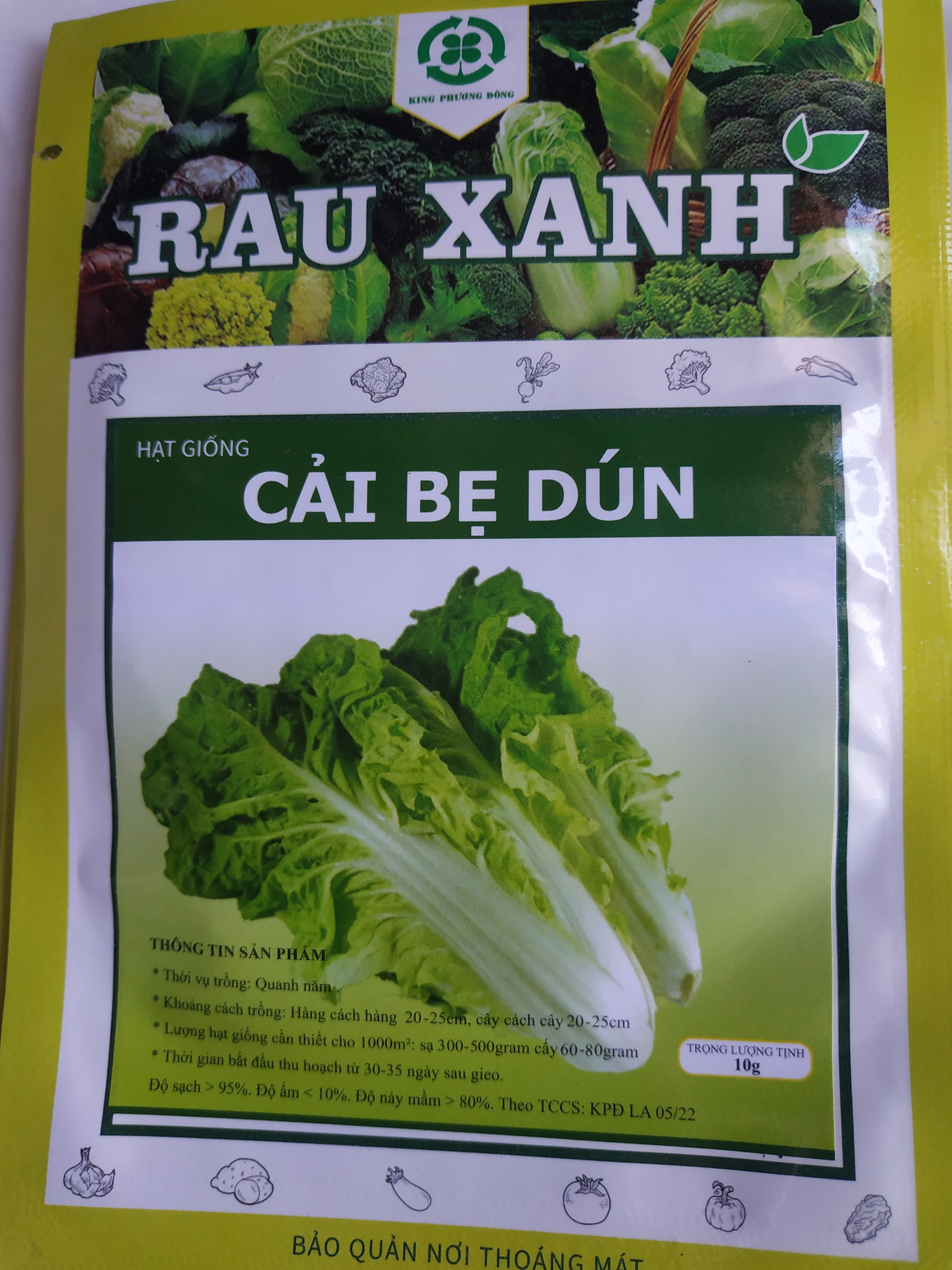 Hạt giống CẢI BẸ DÚN - gói 10 gram