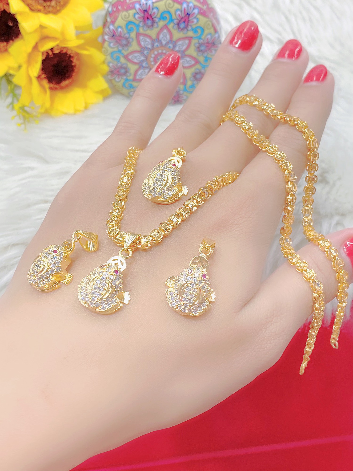 Dây chuyền nữ mặt con cóc mạ 18k cao cấp H754