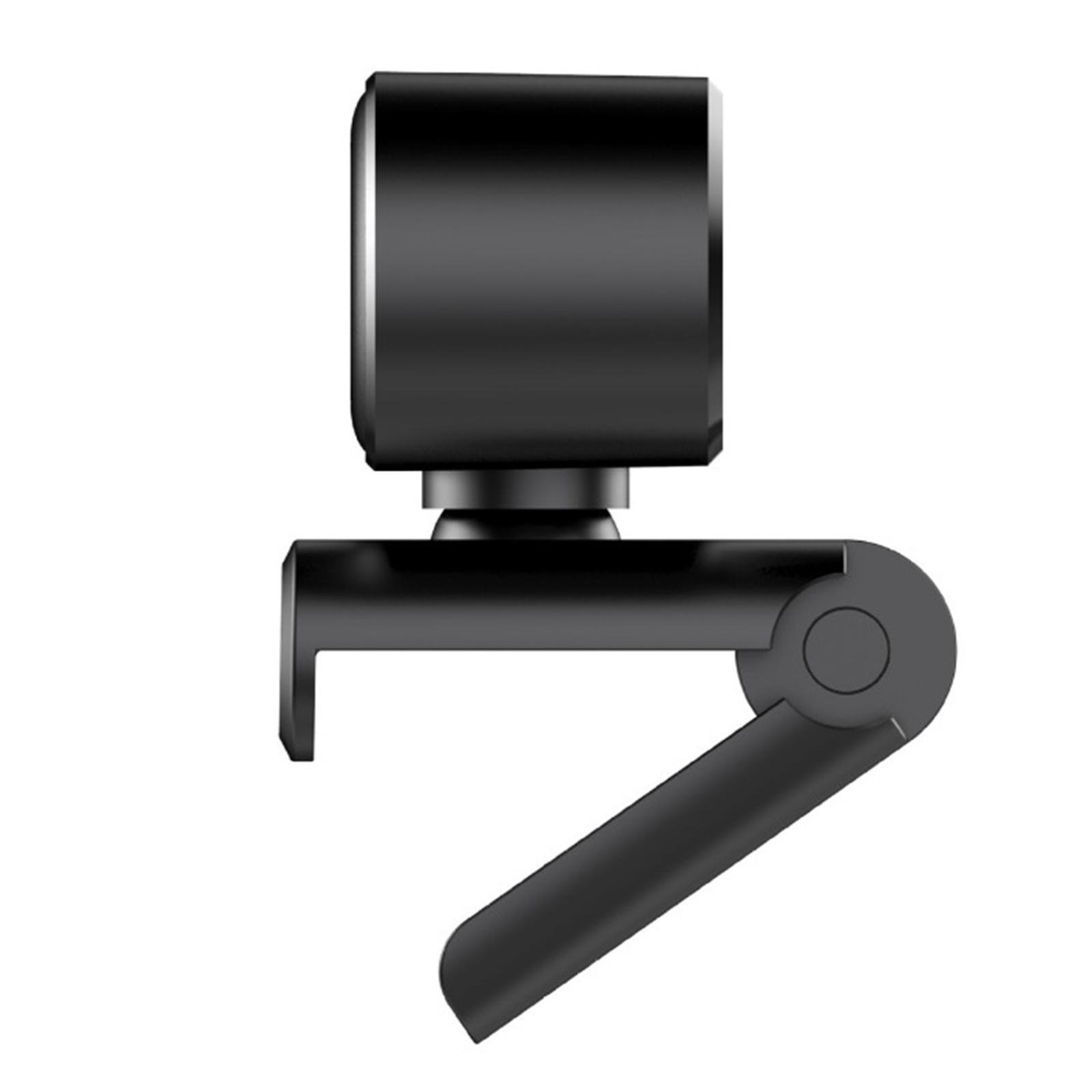 HD Webcam with Fill Light Microphone USB 2.0 Conference Streaming Camera for Desktop Laptop