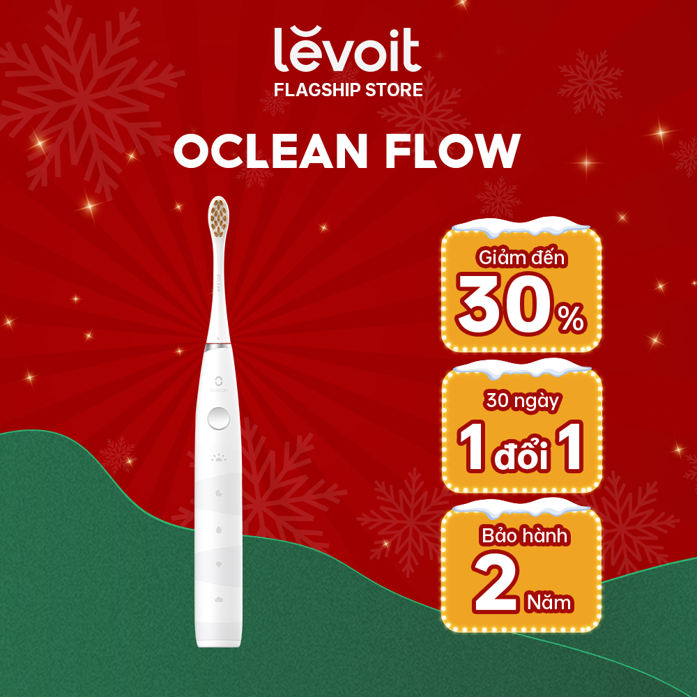 Bàn Chải Điện Oclean Flow | Pin 180 Ngày | 5 Chế Độ Chải | 38000 Lần Chải/Phút | Chống Nước IPX7 | Hàng Chính Hãng