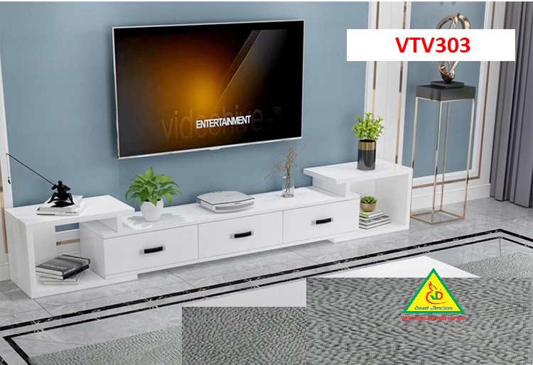 Kệ tivi để sàn hiện đại, kệ tivi bằng gỗ, kệ tivi phòng khách VTV303