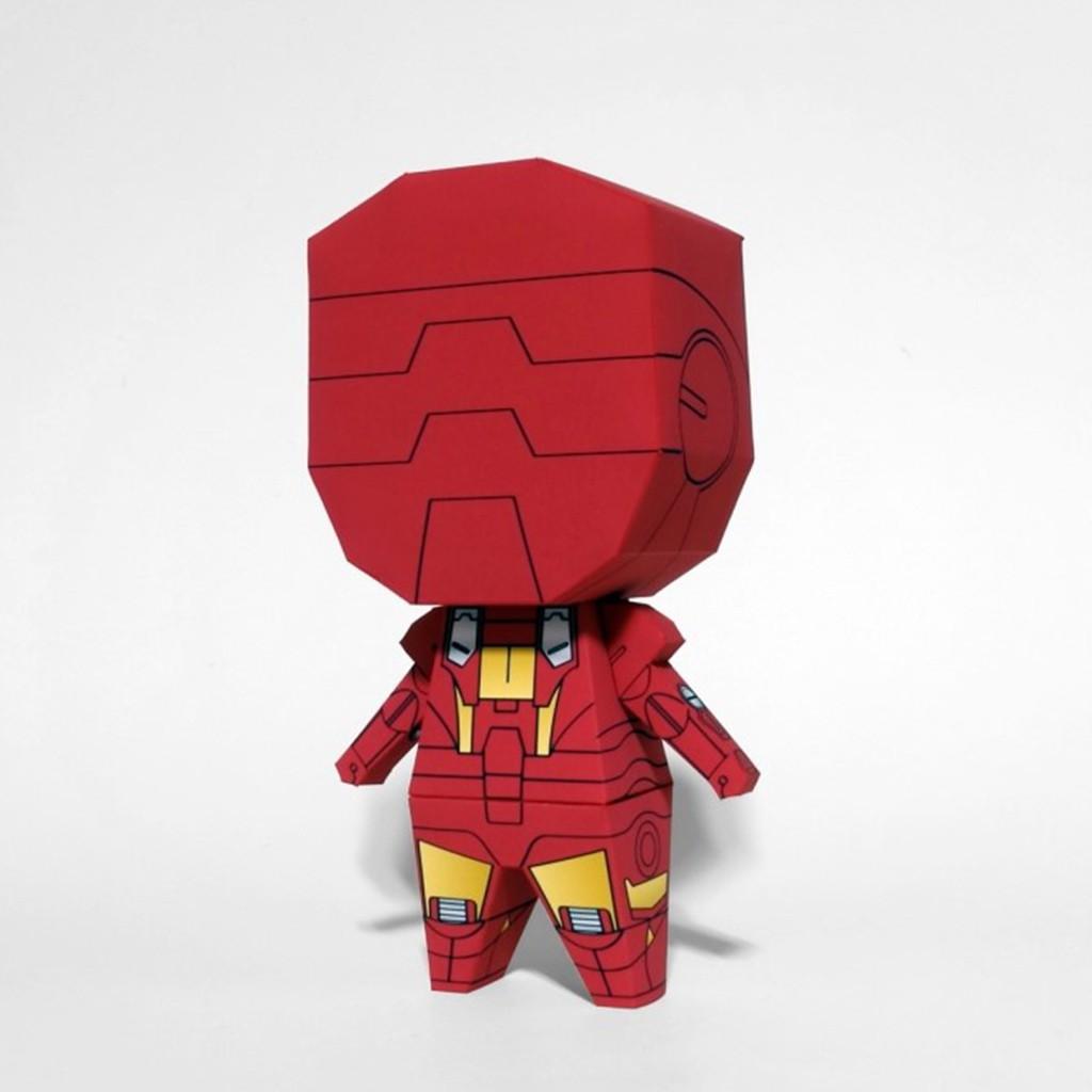 Mô hình giấy Marvel Avengers Robot Chibi Iron Man