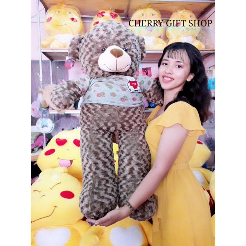 Gấu Teddy 1m1 Nâu Choco Lông Xoắn Đáng Yêu