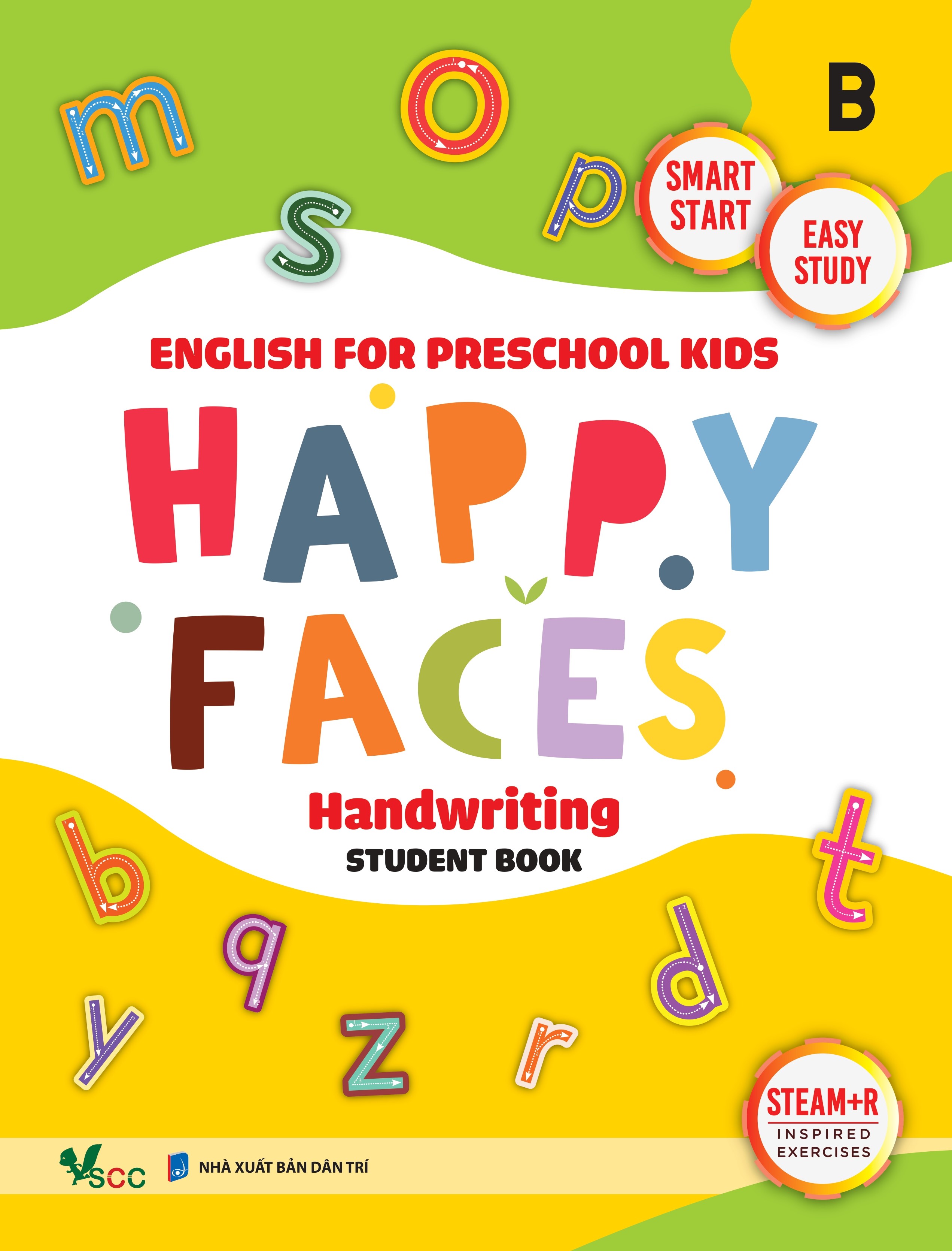 Sách Tiếng Anh mẫu giáo môn Tập Viết cho trẻ từ 4 đến 5 tuổi Happy Faces Level B