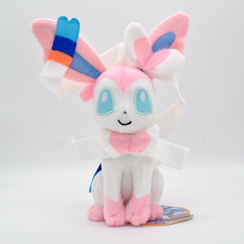 Gấu bông pokemon eevee (eevui) Sylveon hệ tiên (20cm---&gt;30cm) nguyên tem nguyên tag xịn mịn đẹp hàng cao cấp, an toàn cho trẻ nhỏ